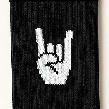 Rock Hand sock, close-up of the knitted pattern